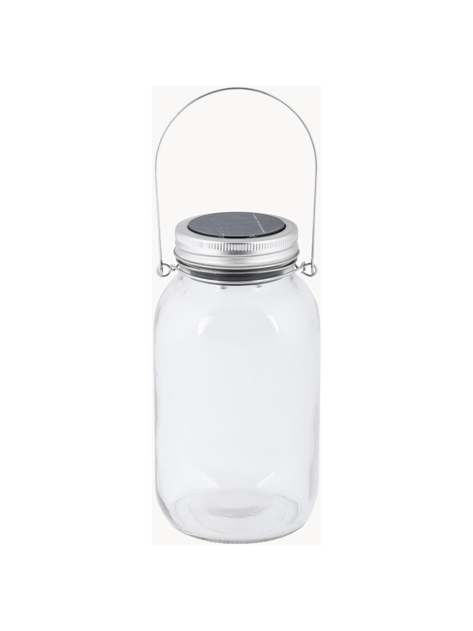 Lantaarn Bianca, Houder: glas, Deksel: verzinkt metaal, Transparant, zilverkleurig, Ø 10 x H 18 cm