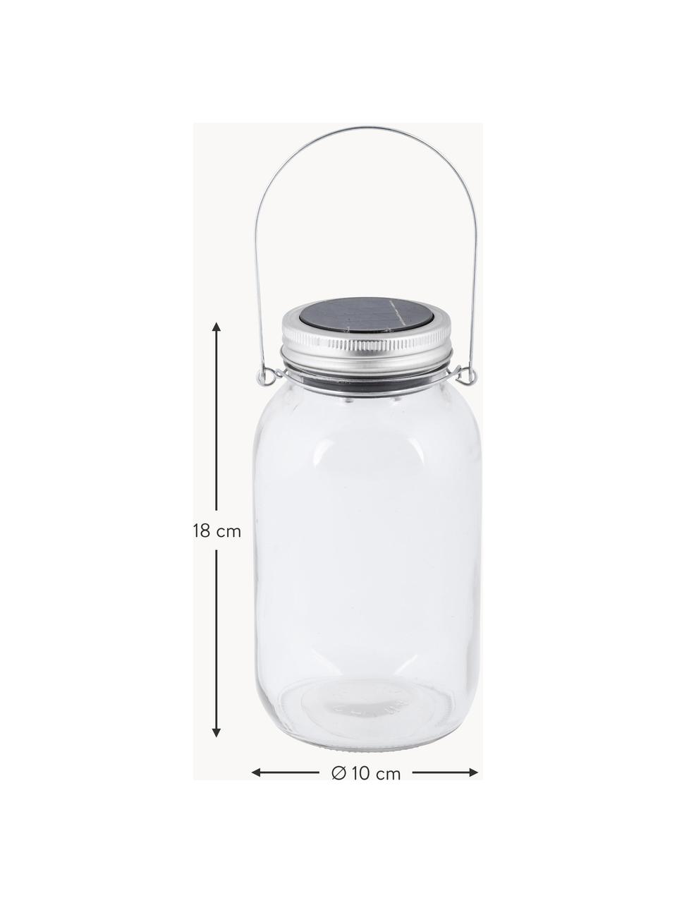 Lantaarn Bianca, Lampenkap: glas, Transparant, zilverkleurig, Ø 10 x H 18 cm