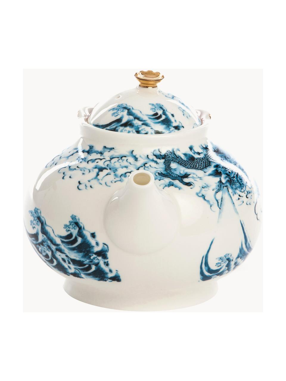 Ručne vyrobená čajová  kanvica Hybrid, 800 ml, Čínsky porcelán, Viacfarebná, Ø 15 x V 13 cm