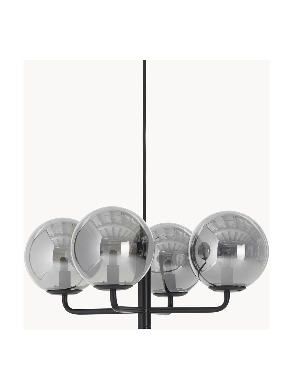 Lampa wisząca Chanelle, Szary, transparentny, Ø 48 cm