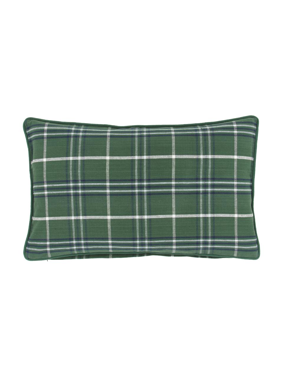 Housse de coussin verte à carreaux Stirling, 100 % coton, Multicolore, larg. 30 x long. 50 cm