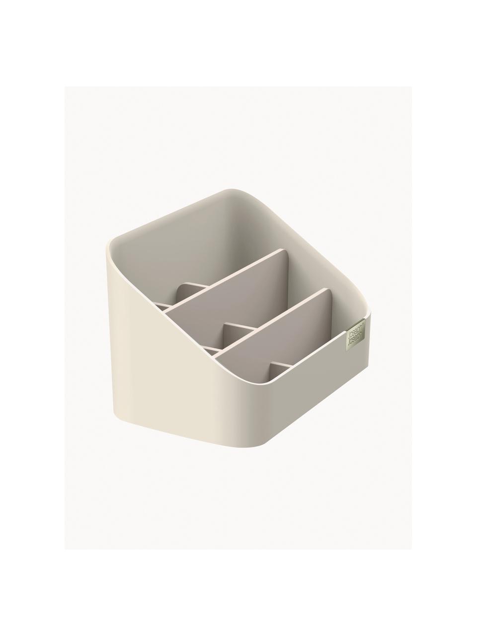 Organizer per cosmetici con chiusura magnetica Viva, Plastica, Bianco latte, Larg. 18 x Prof. 11 cm