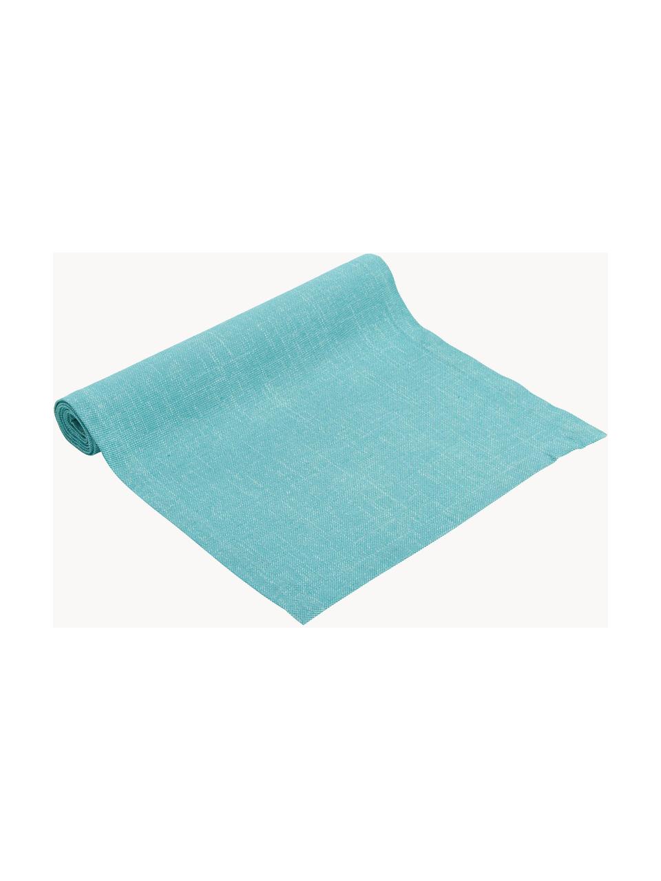 Tafelloper Riva, 55% katoen, 45% polyester, Turquoise, B 40 x L 145 cm