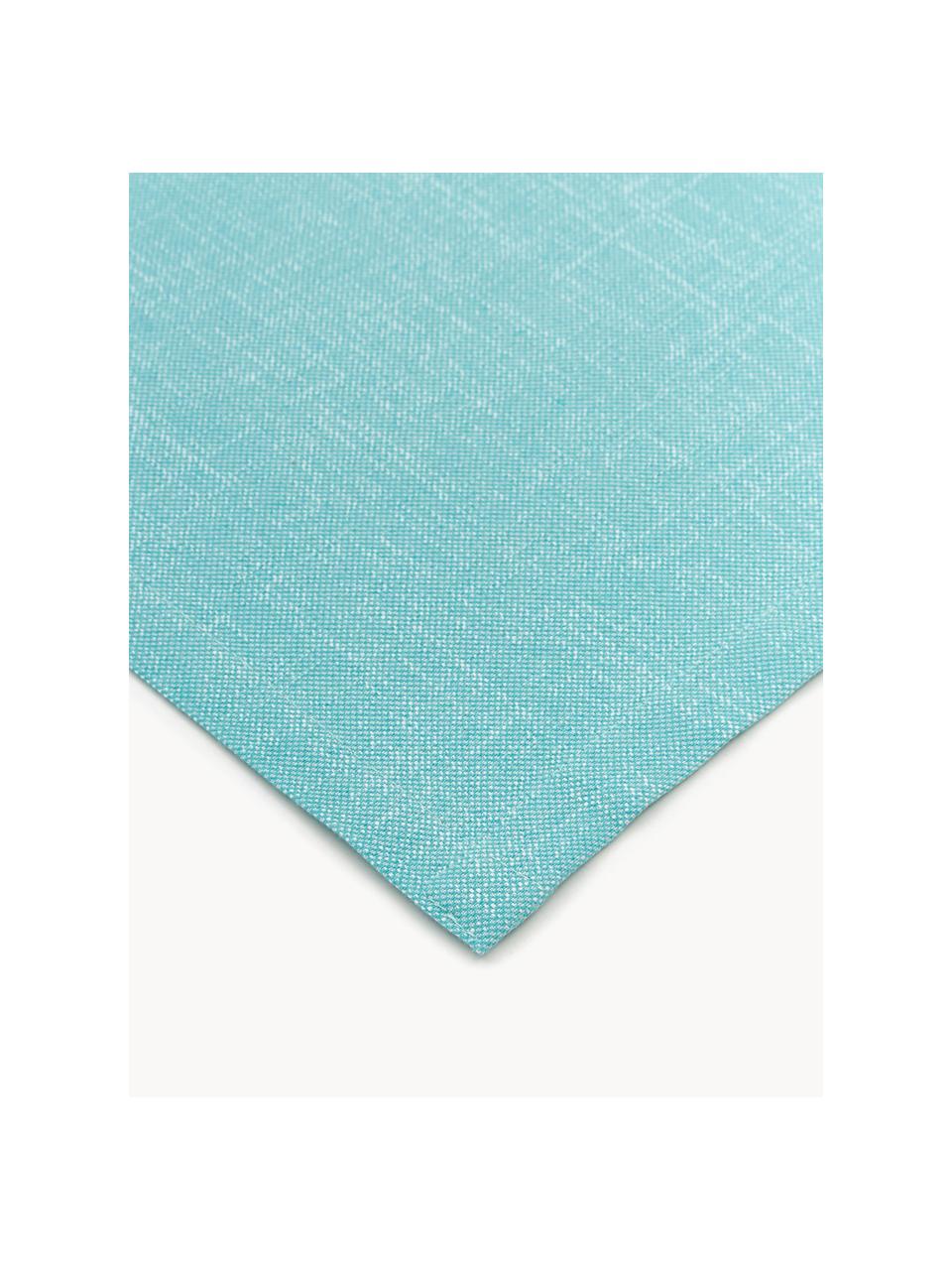 Chemin de table Riva, 55 % coton, 45 % polyester, Turquoise, larg. 40 x long. 145 cm