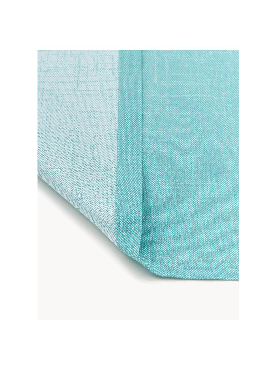 Tafelloper Riva, 55% katoen, 45% polyester, Turquoise, B 40 x L 145 cm