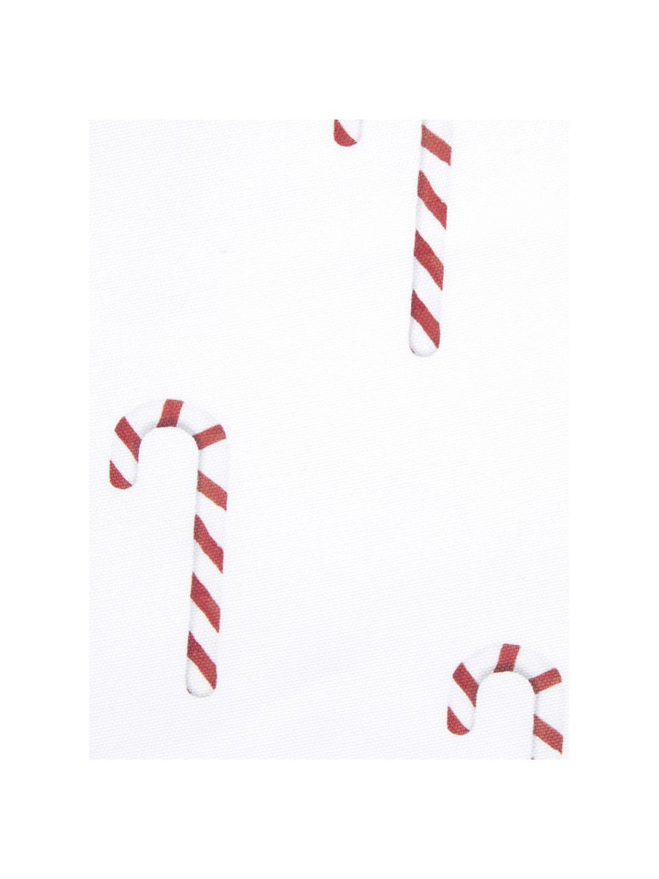 Kussenhoes Candy Cane met snoepstokken, Katoen, Wit, B 40 x L 40 cm