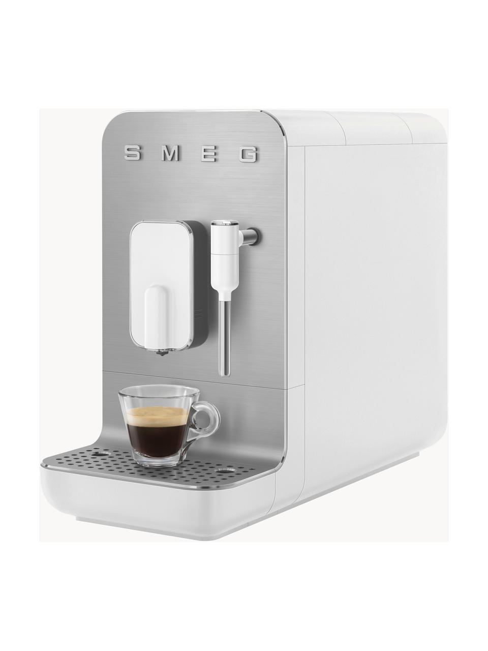 Koffiemachine 50's Style, Wit, mat zilverkleurig, B 18 x H 34 cm