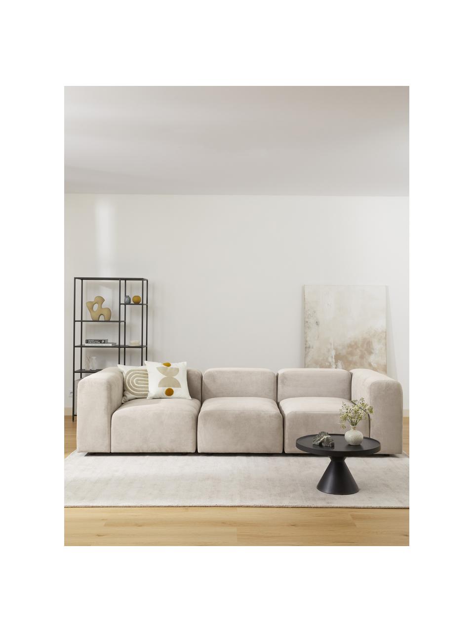 Mittelmodul Lena, Bezug: Webstoff (88% Polyester, , Gestell: Kiefernholz, Schichtholz,, Füße: Kunststoff, Webstoff Hellbeige, B 76 x T 106 cm