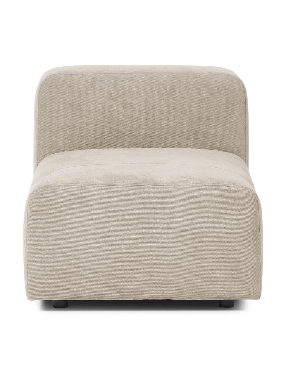 Middelste module Lena, Bekleding: geweven stof (88% polyest, Frame: grenenhout, multiplex, ha, Poten: kunststof, Geweven stof beige, B 76 x D 106 cm