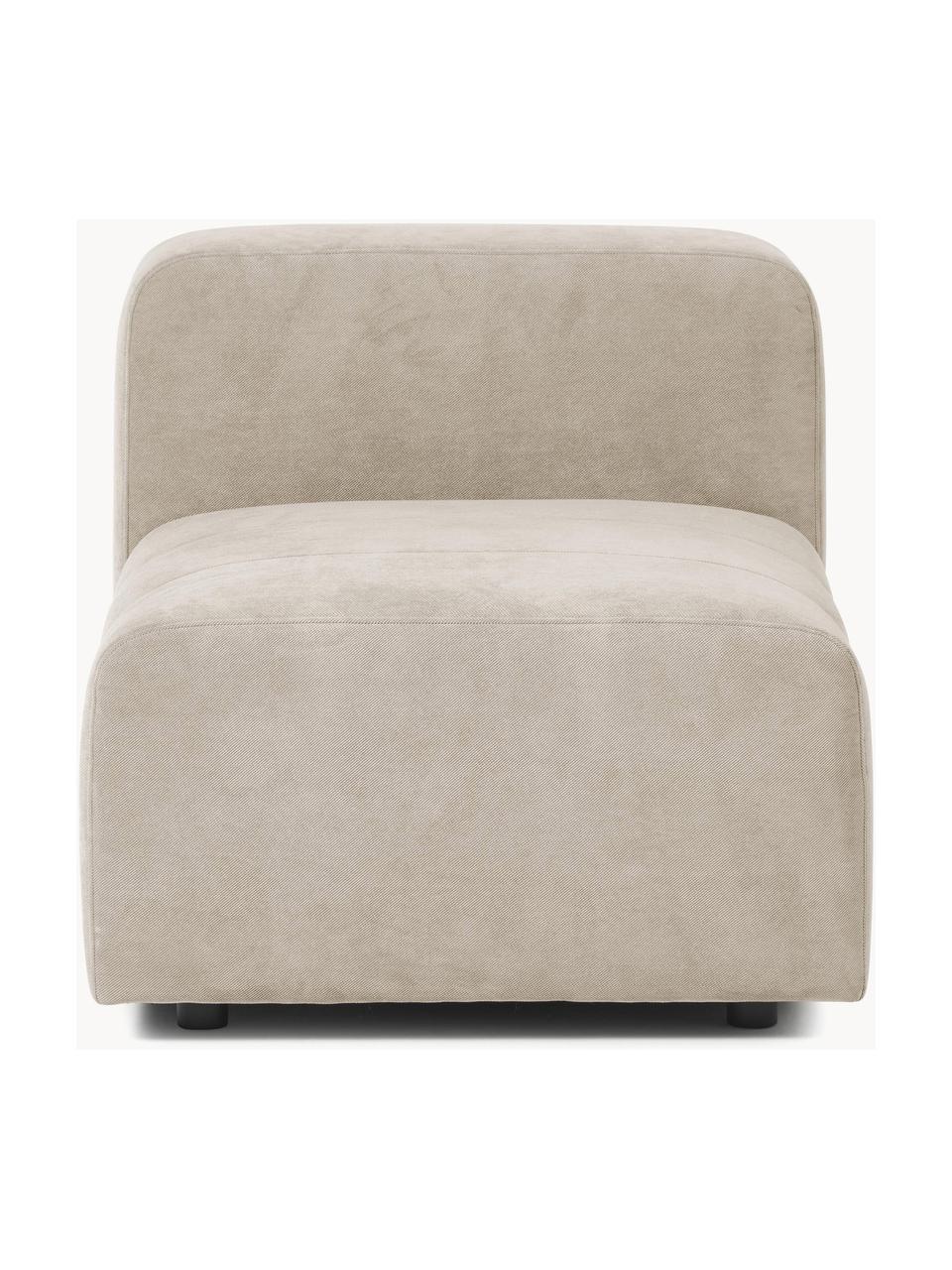 Mittelmodul Lena, Bezug: Webstoff (88% Polyester, , Gestell: Kiefernholz, Schichtholz,, Webstoff Hellbeige, B 76 x T 106 cm