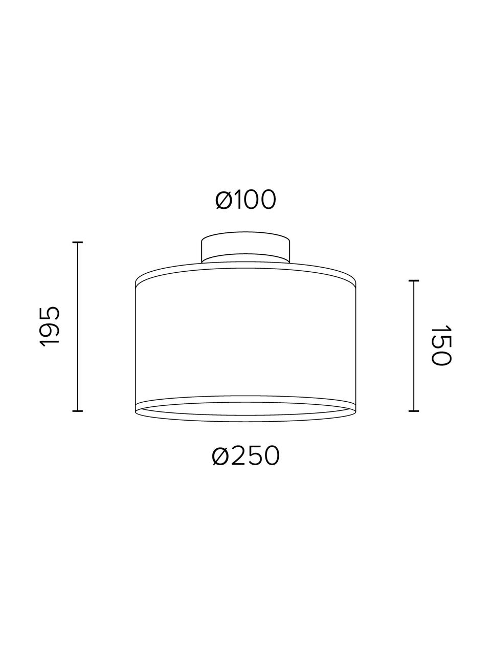 Lampa sufitowa z imitacji skóry Trece, Czarny, Ø 25 x W 20 cm