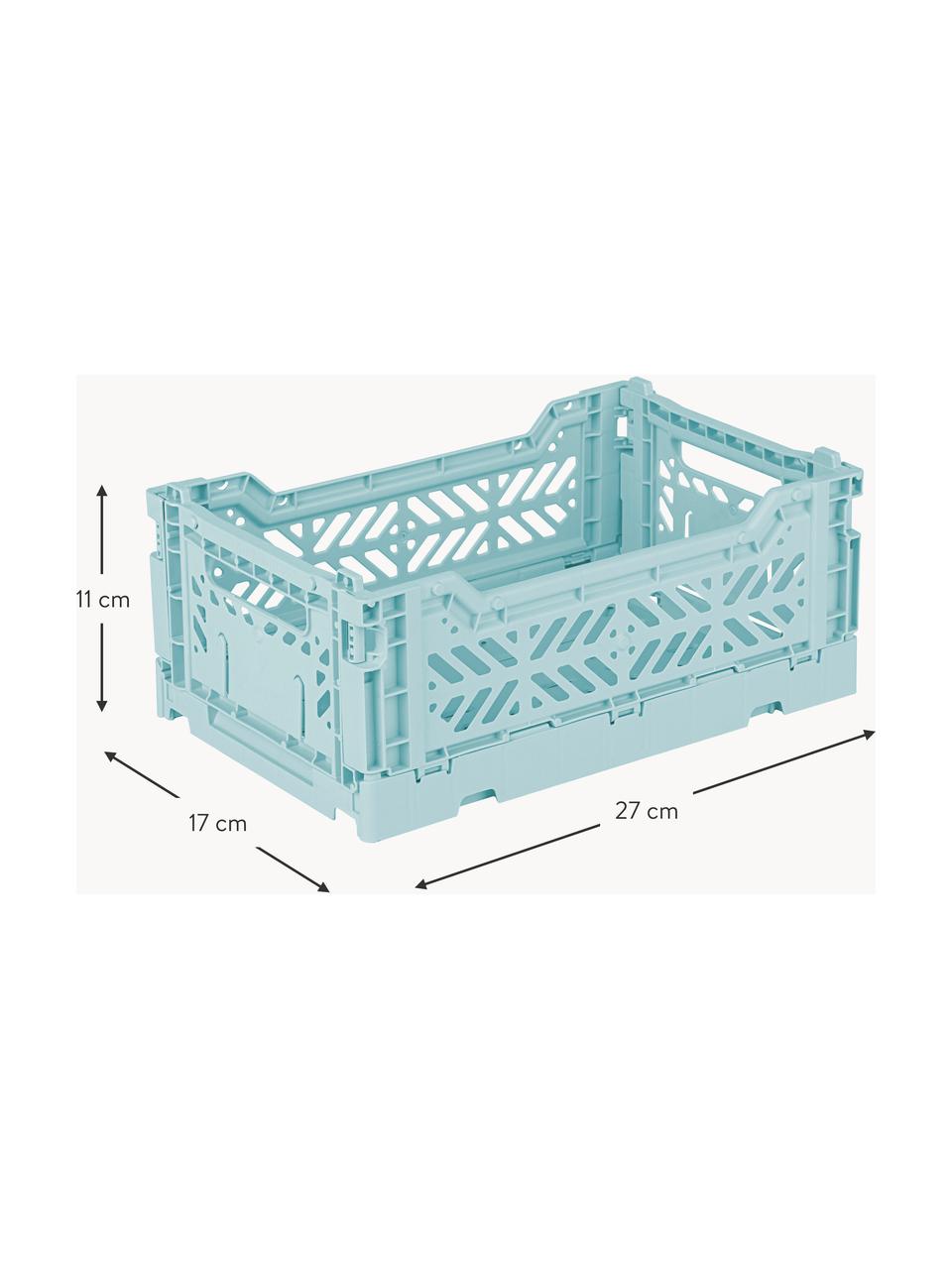 Contenitore pieghevole Midi, larg. 27 cm, Plastica, Azzurro, Larg. 27 x Prof. 17 cm