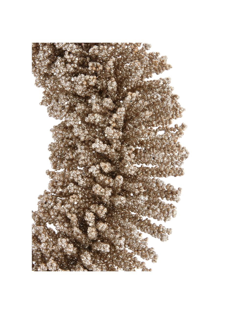 Ghirlanda natalizia Falina, Materiale sintetico, Dorato, bianco, Ø 40 x Alt. 10 cm