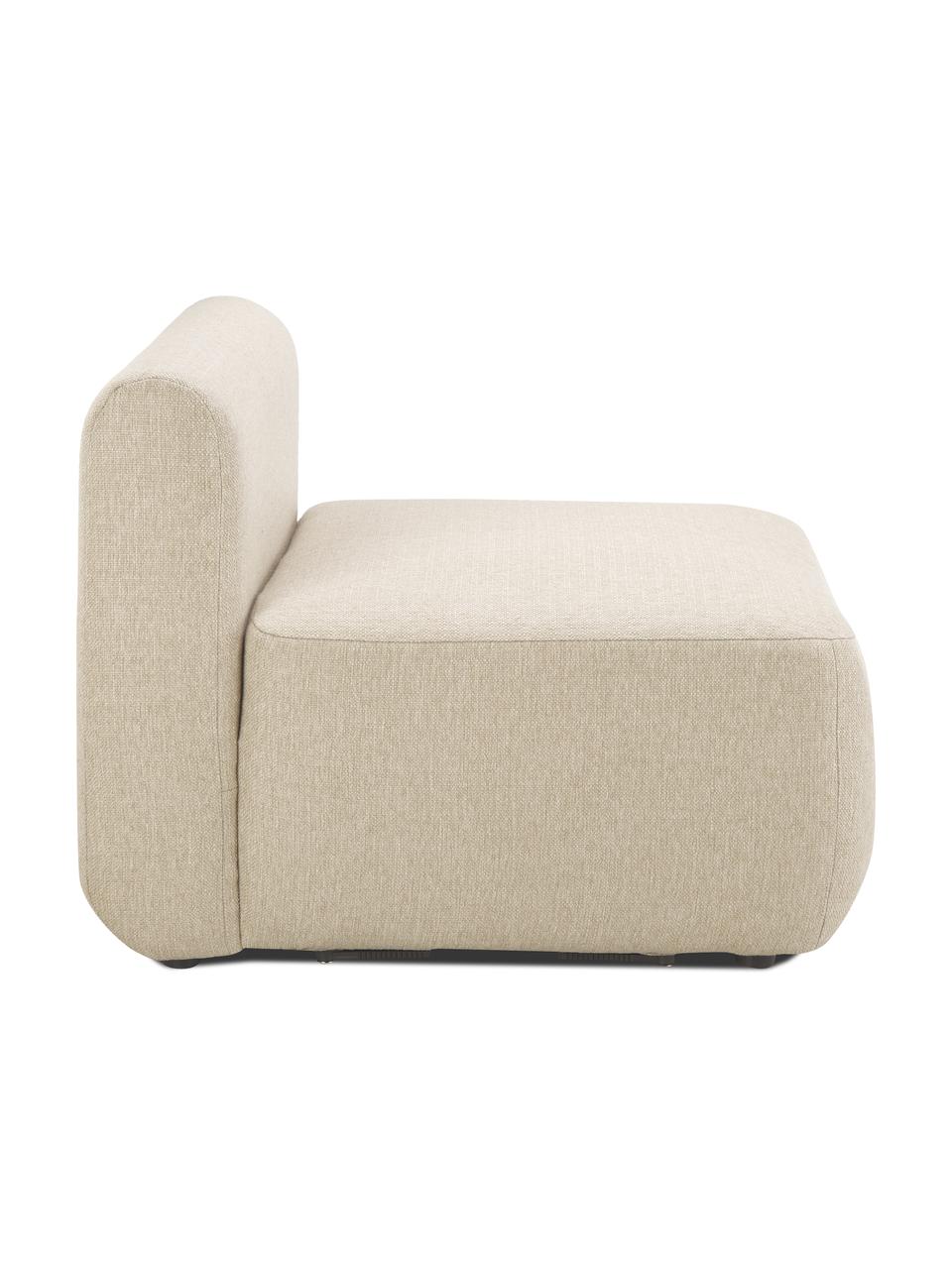 Mittelmodul Sofia, Bezug: 100% Polypropylen Der hoc, Gestell: Massives Kiefernholz, Spa, Füße: Kunststoff, Webstoff Beige, B 86 x T 95 cm