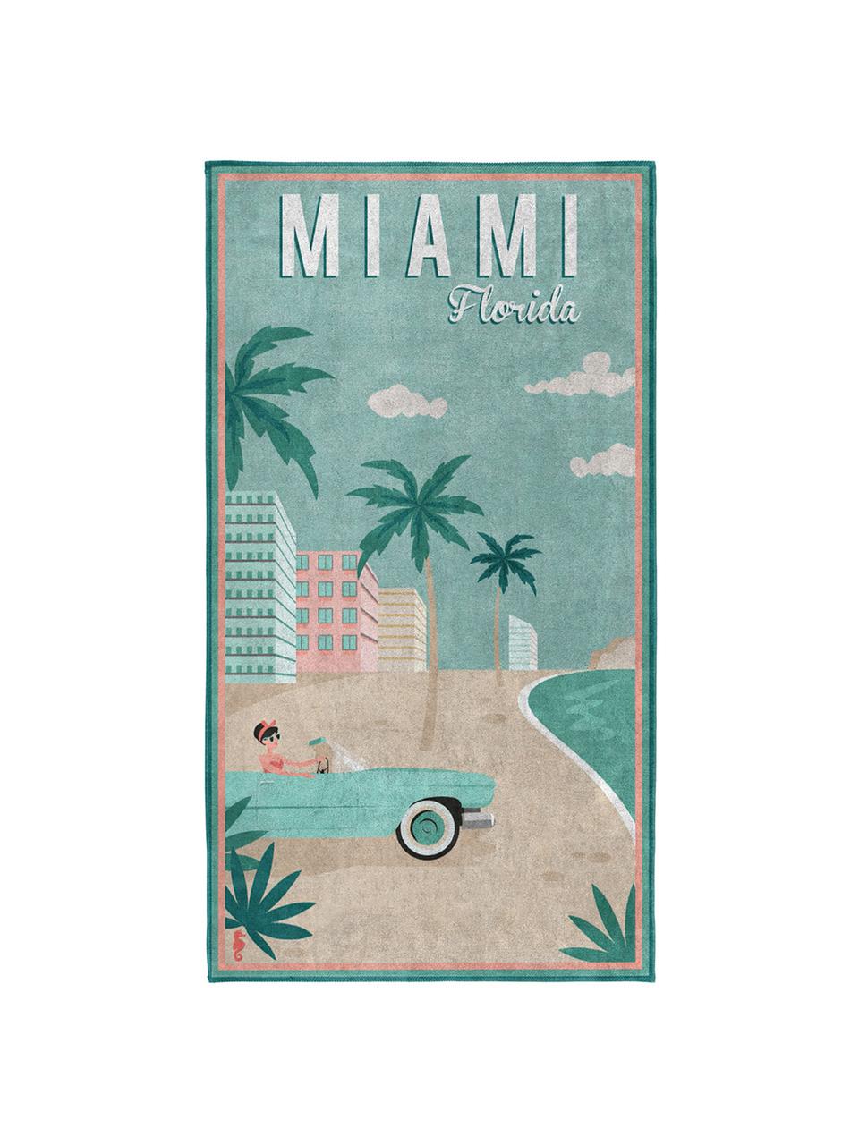 Serviette de plage en coton égyptien Miami, Miami, larg. 90 x long. 170 cm