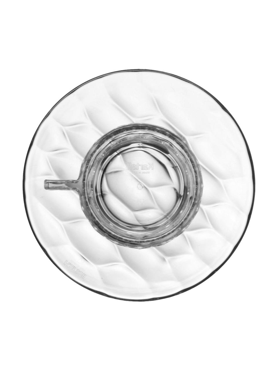 Tasses à café avec sous-tasses Jellies, 4 pièces, Plastique, Transparent, Ø 6 x haut. 7 cm, 90 ml