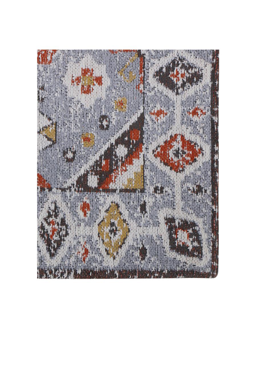 Žinylkový koberec ve vintage stylu Bari, Šedá, červená, se vzorem, Š 160 cm, D 230 cm (velikost M)