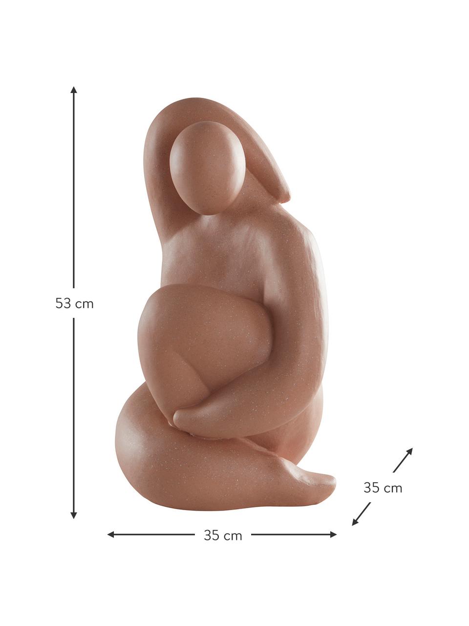 Figura decorativa grande Human, Plástico, Marrón, An 35 x Al 53 cm
