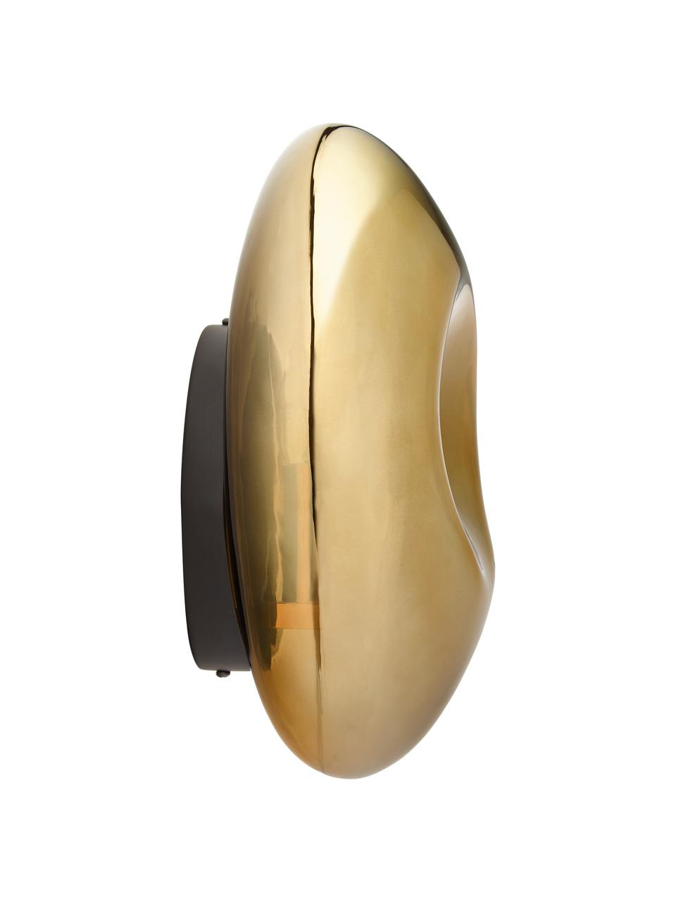 Applique murale soufflée bouche Mabell, Couleur dorée, larg. 28 x prof. 13 cm