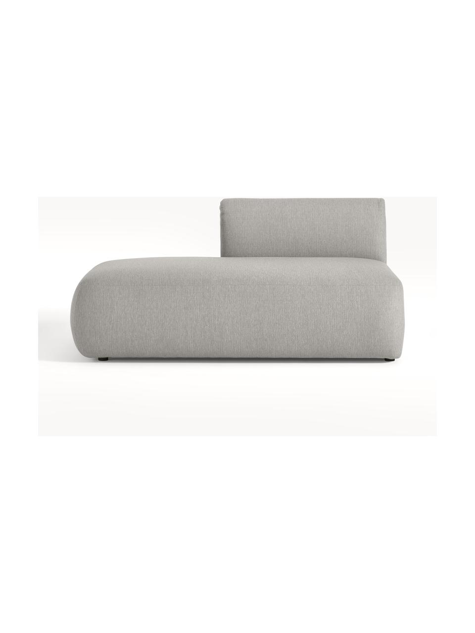 Chaise longue componibile Sofia, Rivestimento: 100% polipropilene Il riv, Struttura: legno di abete, truciolat, Piedini: plastica Il materiale uti, Tessuto grigio, Larg. 159 x Prof. 103 cm, schienale a sinistra