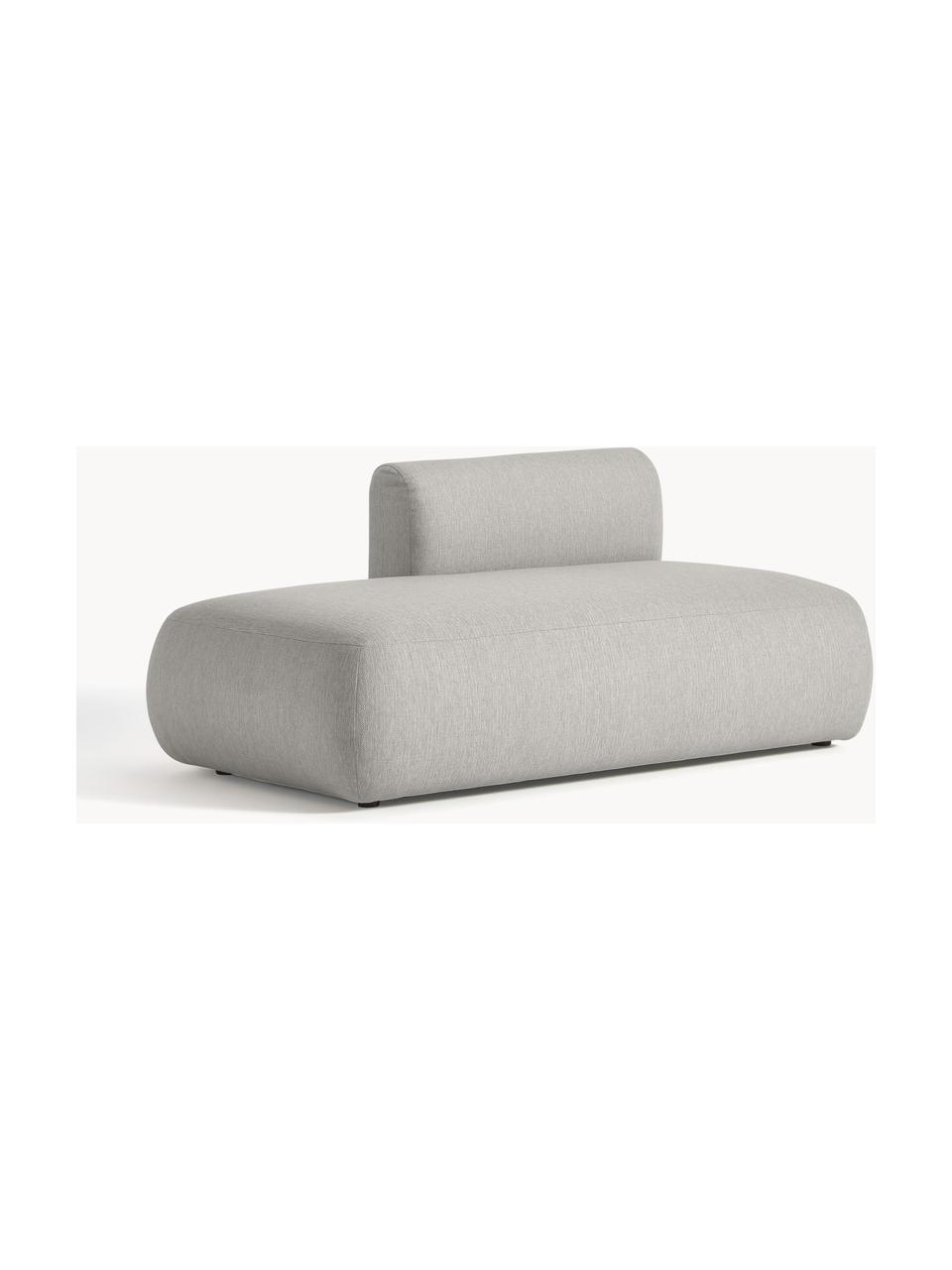 Chaise longue componibile Sofia, Rivestimento: 100% polipropilene Il riv, Struttura: legno di abete, truciolat, Piedini: plastica Il materiale uti, Tessuto grigio, Larg. 159 x Prof. 103 cm, schienale a sinistra