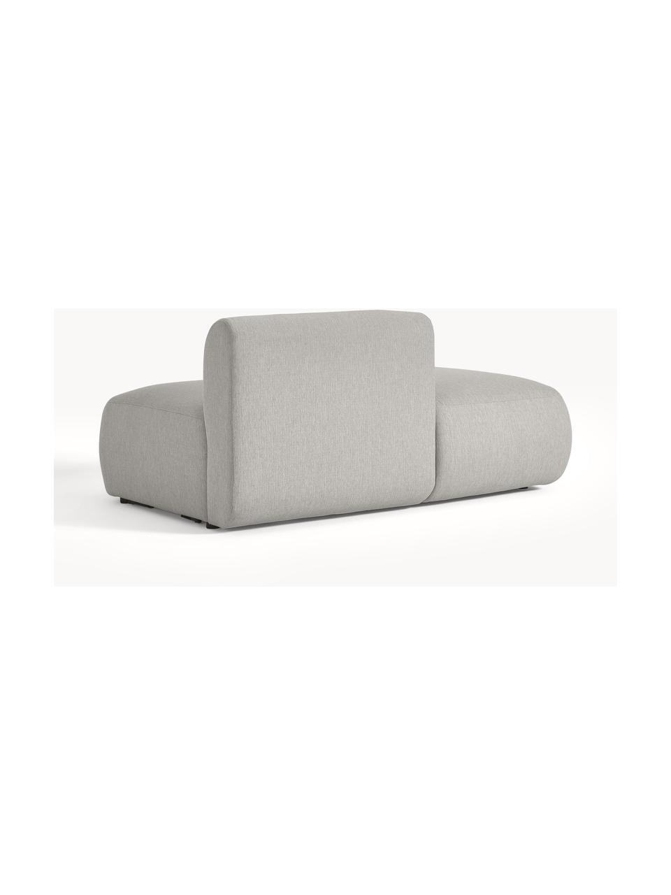 Chaise longue componibile Sofia, Rivestimento: 100% polipropilene Il riv, Struttura: legno di abete, truciolat, Piedini: plastica Il materiale uti, Tessuto grigio, Larg. 159 x Prof. 103 cm, schienale a sinistra