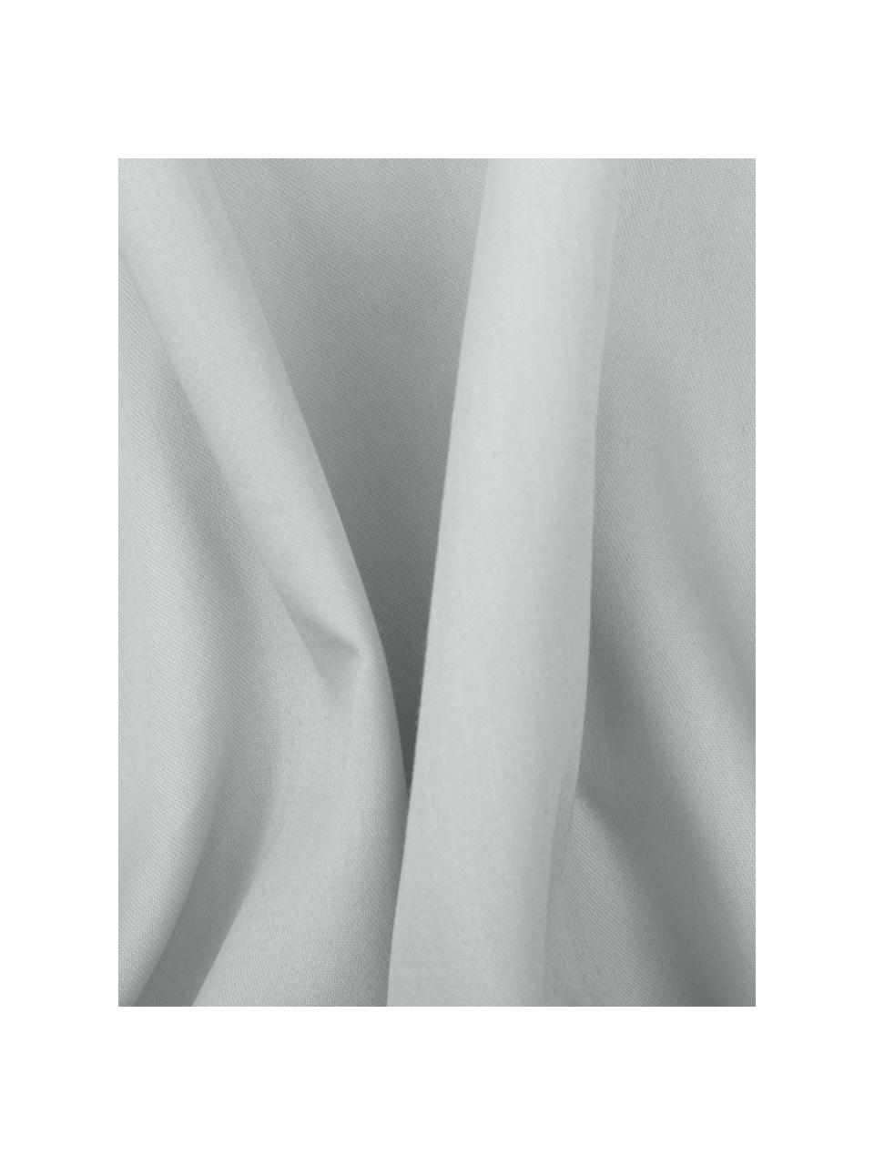 Obojstranná obliečka na vankúš z bavlneného saténu Julia, 2 ks, Svetlosivá, biela, Š 40 x D 80 cm