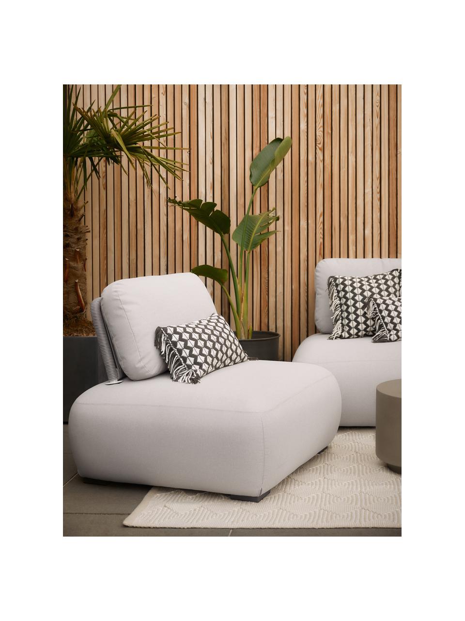 Tuin loungefauteuil module Olala, Bekleding: 100% polyester Met 20.000, Frame: gecoat metaal, Geweven stof, lichtgrijs, B 103 x H 78 cm