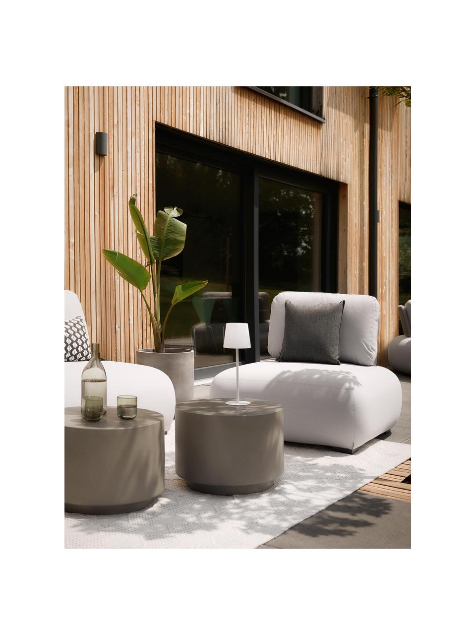 Modulaire tuin loungefauteuil module Olala, Bekleding: 100% polyester Met 20.000, Frame: gecoat metaal, Geweven stof, lichtgrijs, B 103 x H 78 cm