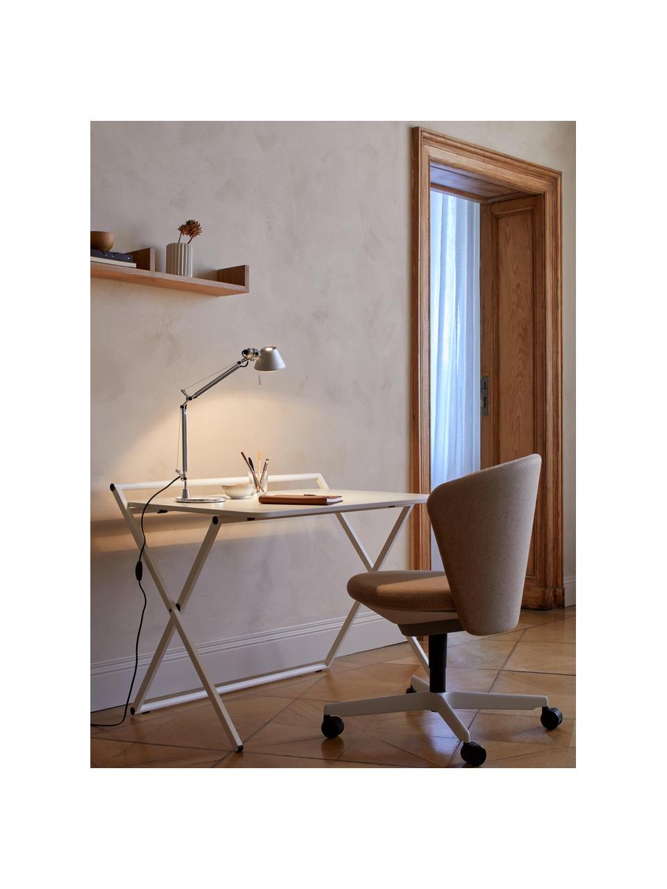 Lampa na psací stůl Tolomeo Micro, Stříbrná, Š 43 cm, V 37 cm