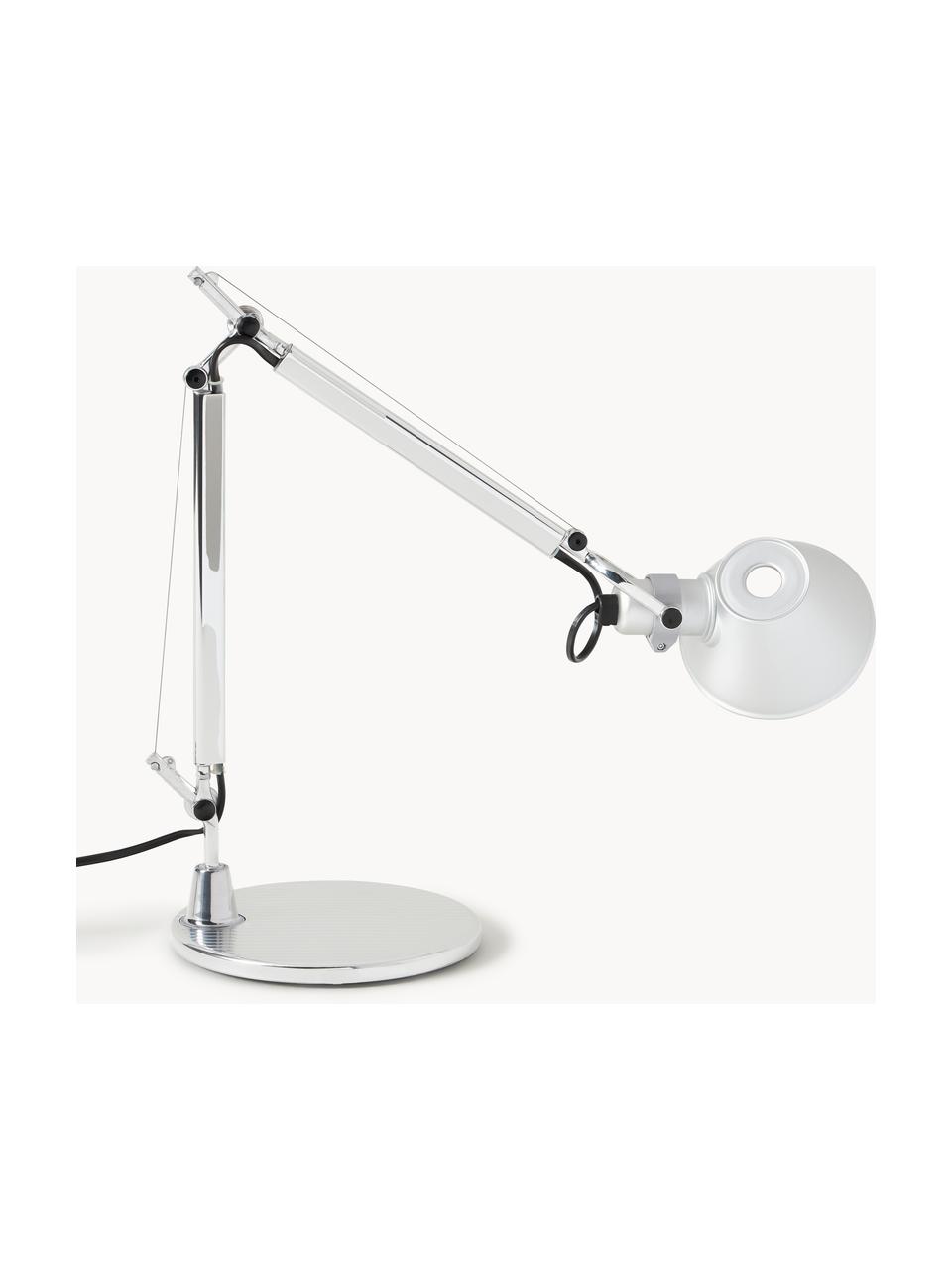 Lampa na psací stůl Tolomeo Micro, Stříbrná, Š 43 cm, V 37 cm