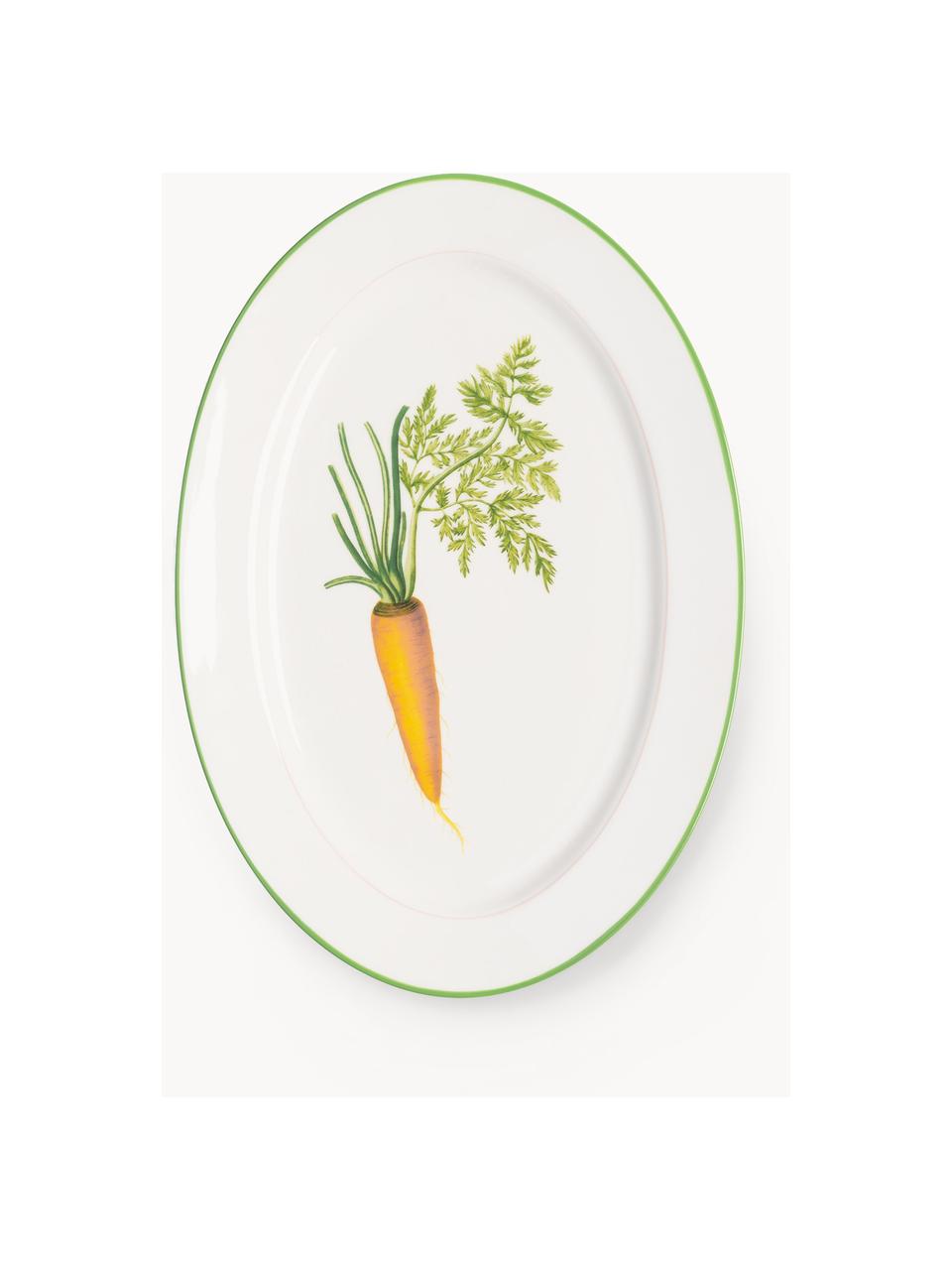 Serveerplateau Carrot van beenderporselein, Beenderporselein, Wortel, B 30 x D 21 cm