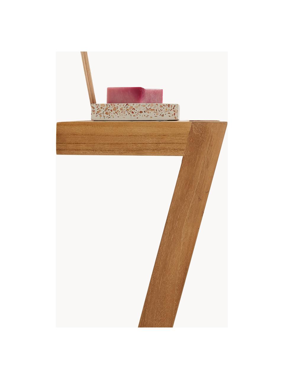 Nástěnný stojan na ručníky z teakového dřeva Kuveni, Teakové dřevo, Teakové dřevo, Š 40 cm, V 63 cm