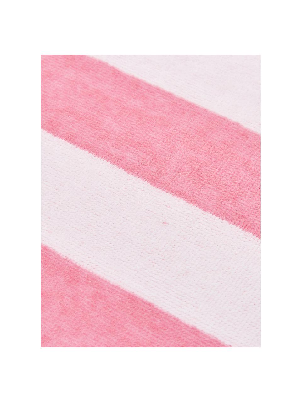 Ręcznik plażowy z frędzlami Mare, 100% bawełna
Niska gramatura 380 g/m², Różowy, biały, S 80 x D 160 cm