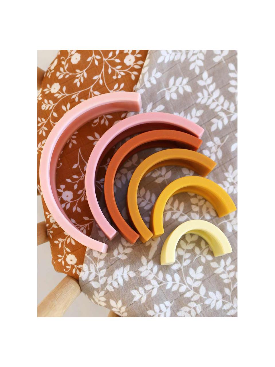 Skladacia hračka Rainbow, Silikón, Tóny svetloružovej, žltej a oranžovej, Š 15 x V 7 cm