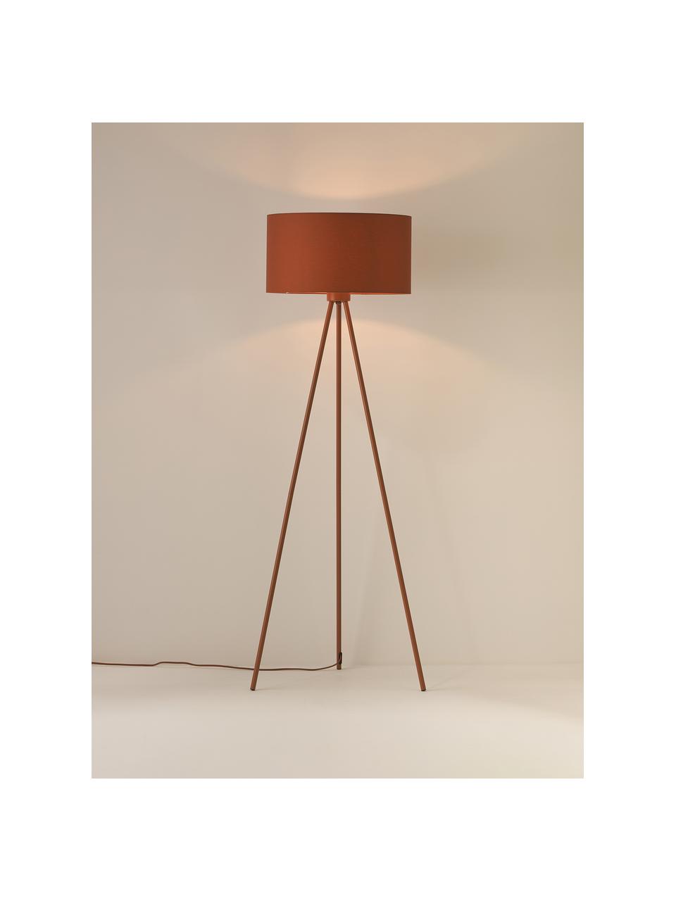 Lampadaire trépied scandi Cella, Terracotta, haut. 154 cm