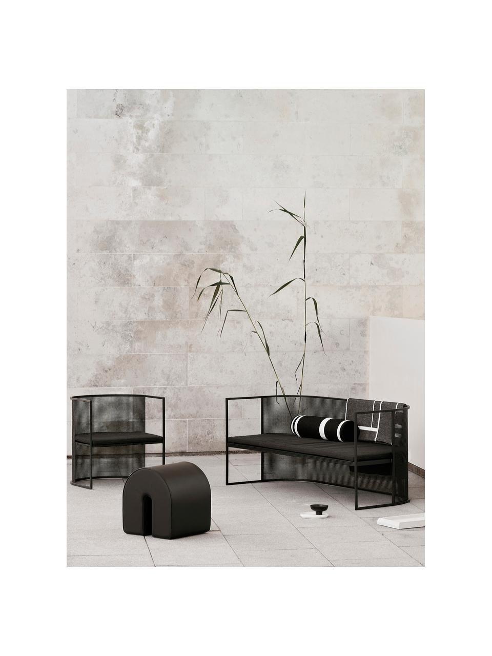 Cojín de asiento para exterior sillón Bauhaus, Tapizado: 100% tejido acrílico Alta, Negro, An 60 x L 61 cm