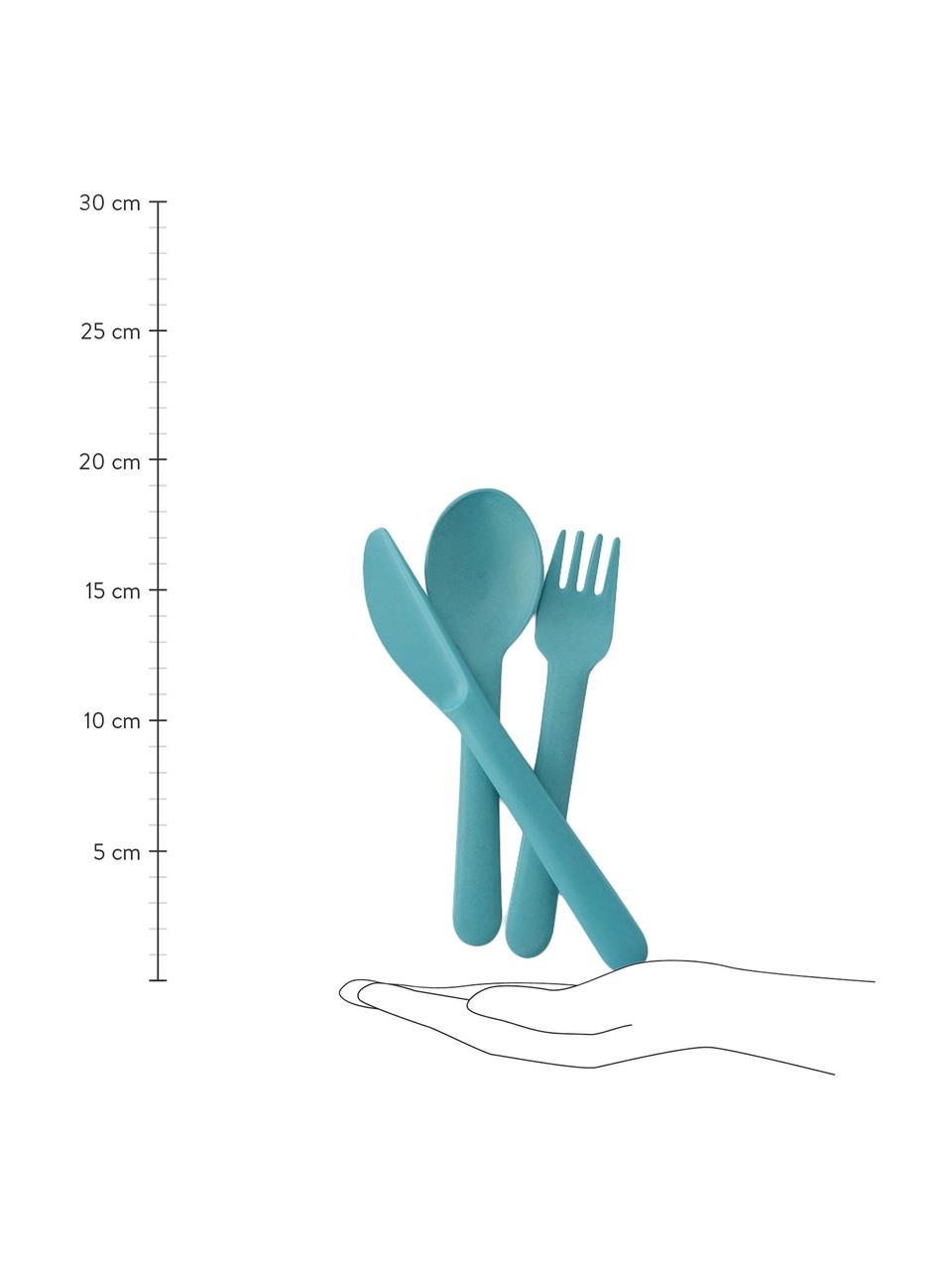 Bestekset Bambino, 3-delig, Bamboevezels, melamine, voedselveilig
BPA-, PVC- en ftalatenvrij, Turquoise, 4 x 19 cm