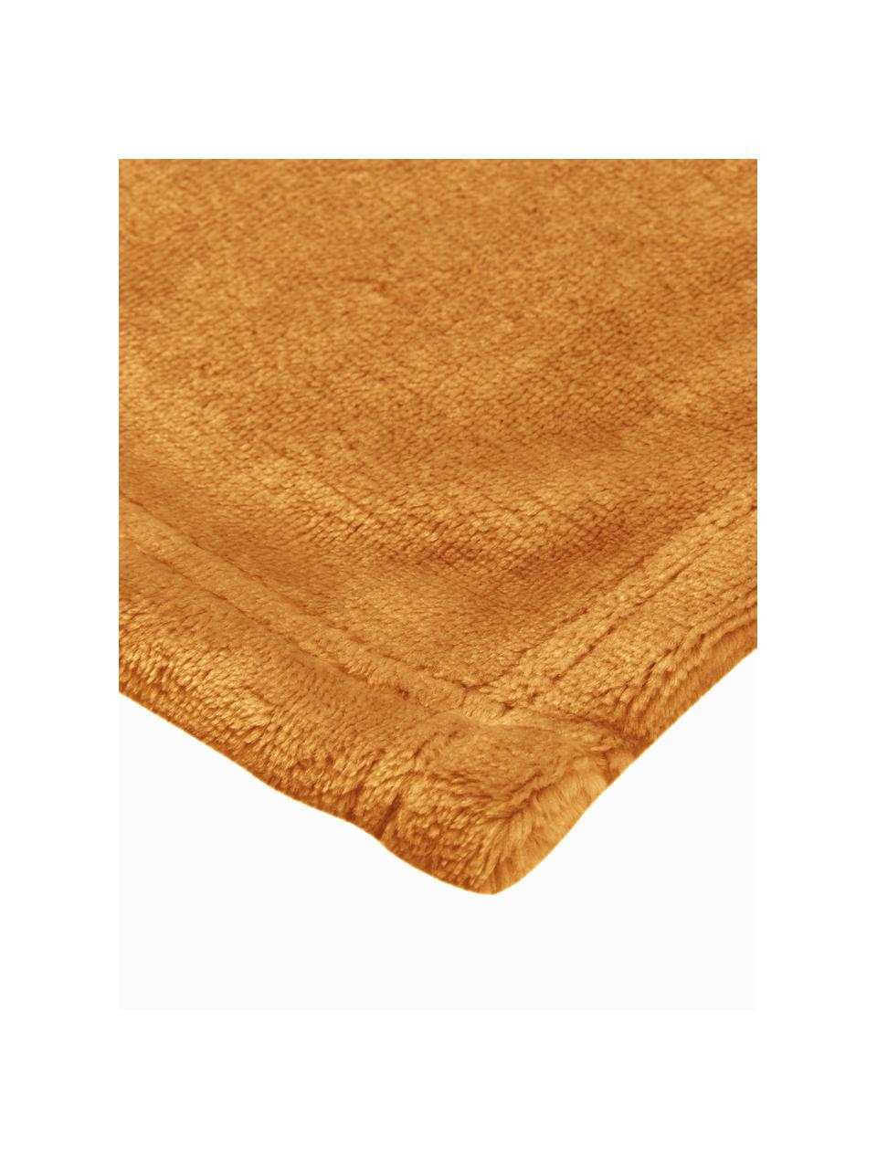 Jemná deka Doudou, horčicová, 100 % polyester, Horčičová, Š 130 x D 160 cm