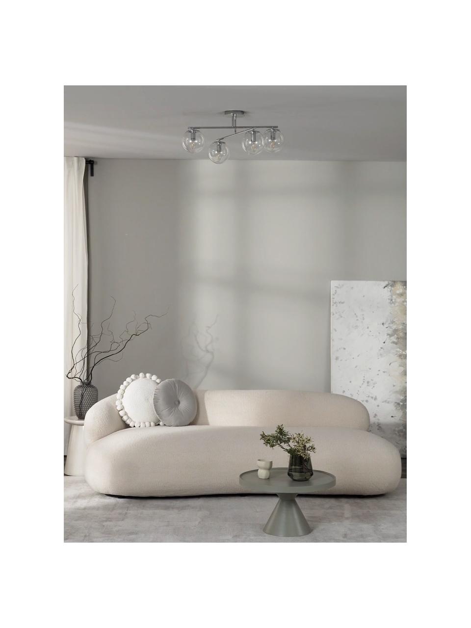 Stropná lampa Atlanta, Priehľadná, odtiene chrómovej, Š 65 x V 30 cm