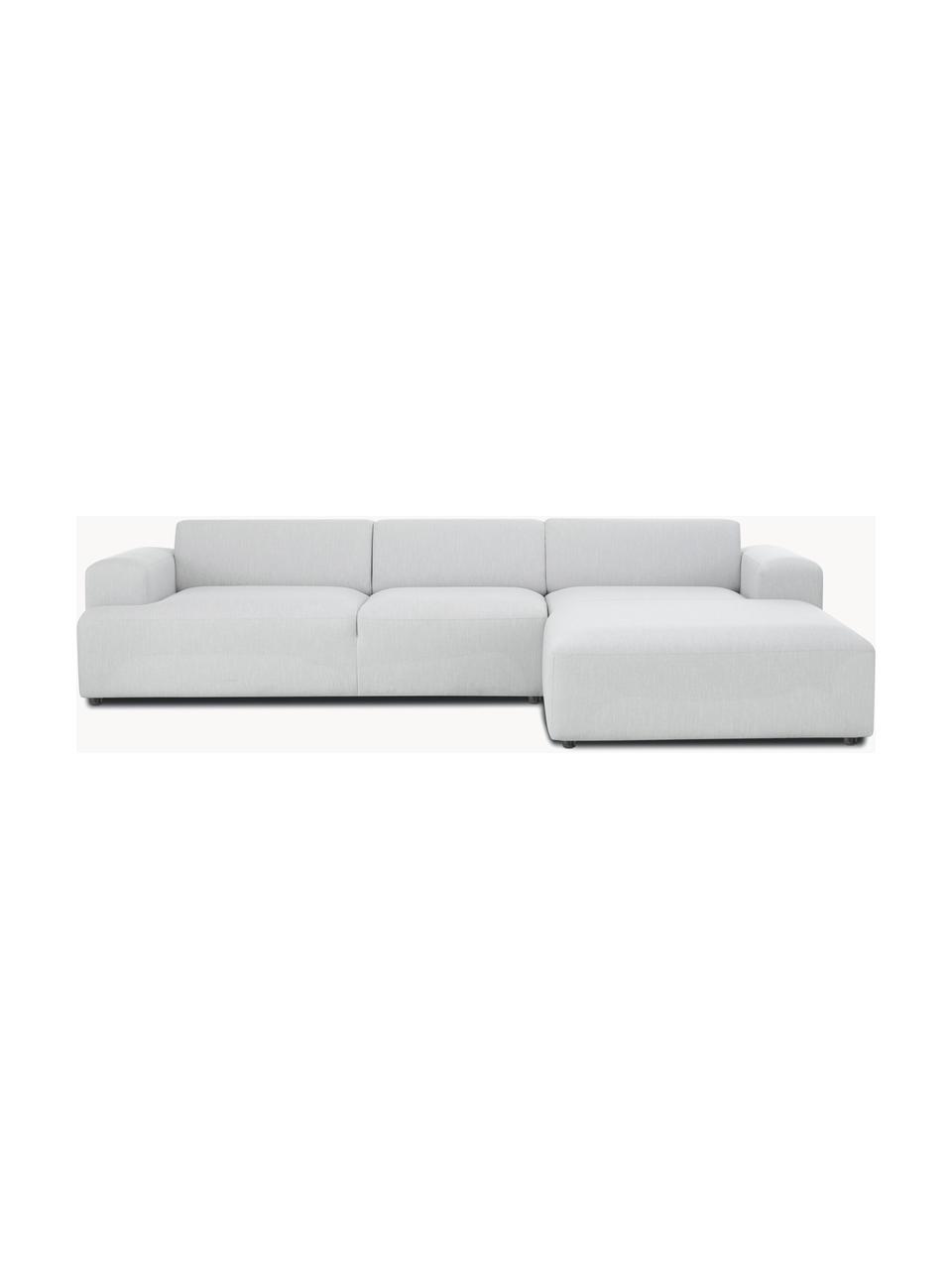 Sofá rinconera Melva (4 plazas), Tapizado: 100% poliéster Alta resis, Estructura: madera de pino maciza, ce, Patas: plástico, Tejido gris claro, An 319 x F 196 cm, chaise longue derecha