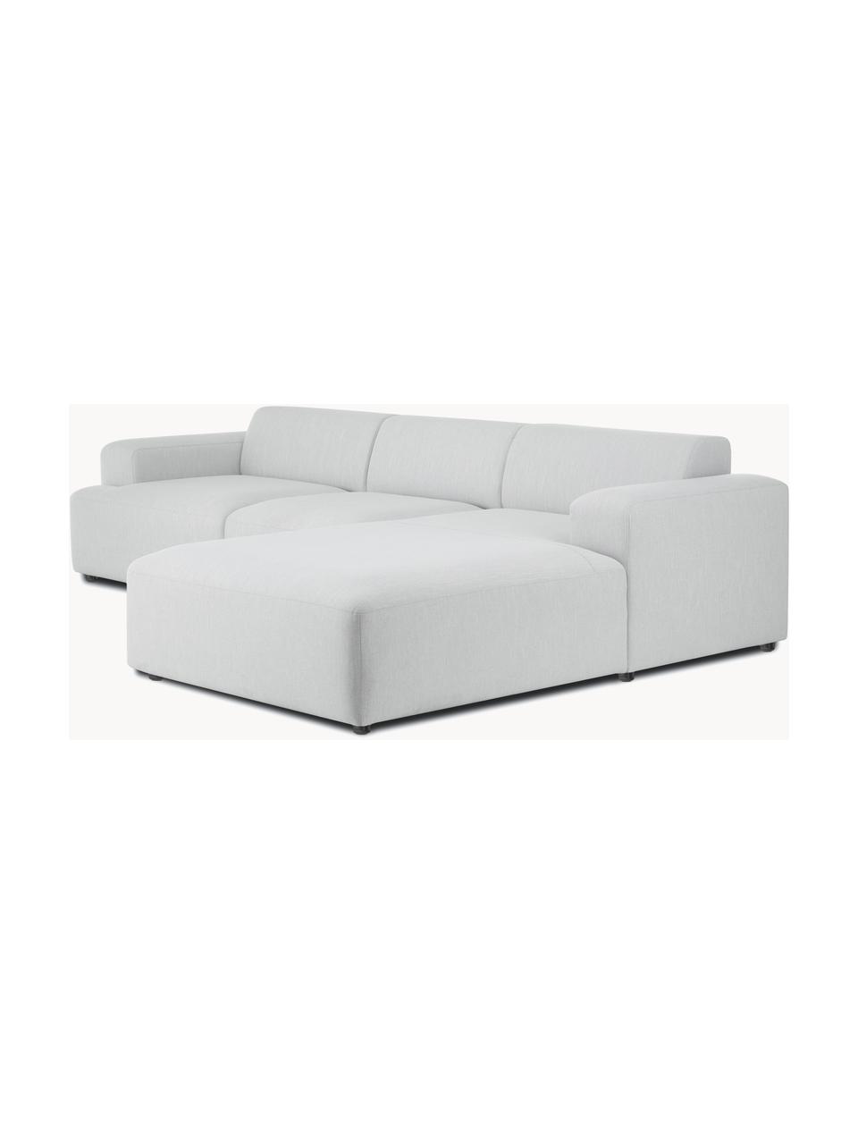 Ecksofa Melva (4-Sitzer), Bezug: 100% Polyester Der hochwe, Gestell: Massives Kiefernholz, Spa, Webstoff Hellgrau, B 319 x T 196 cm, Eckteil rechts