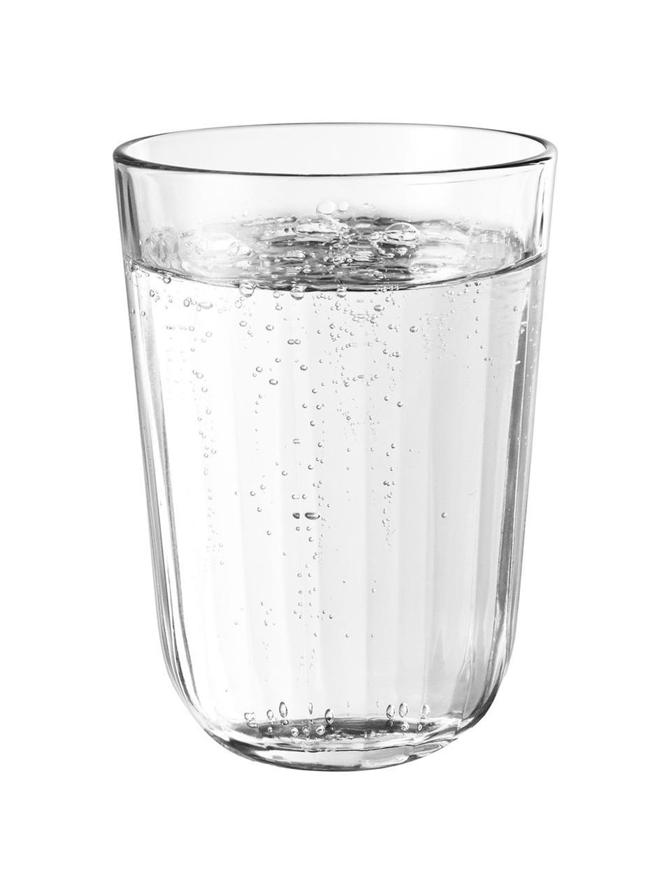 Szklanka termiczna do wody ze szkła hartowanego Facette, 4 szt., Szkło, Transparentny, Ø 9 x W 12 cm