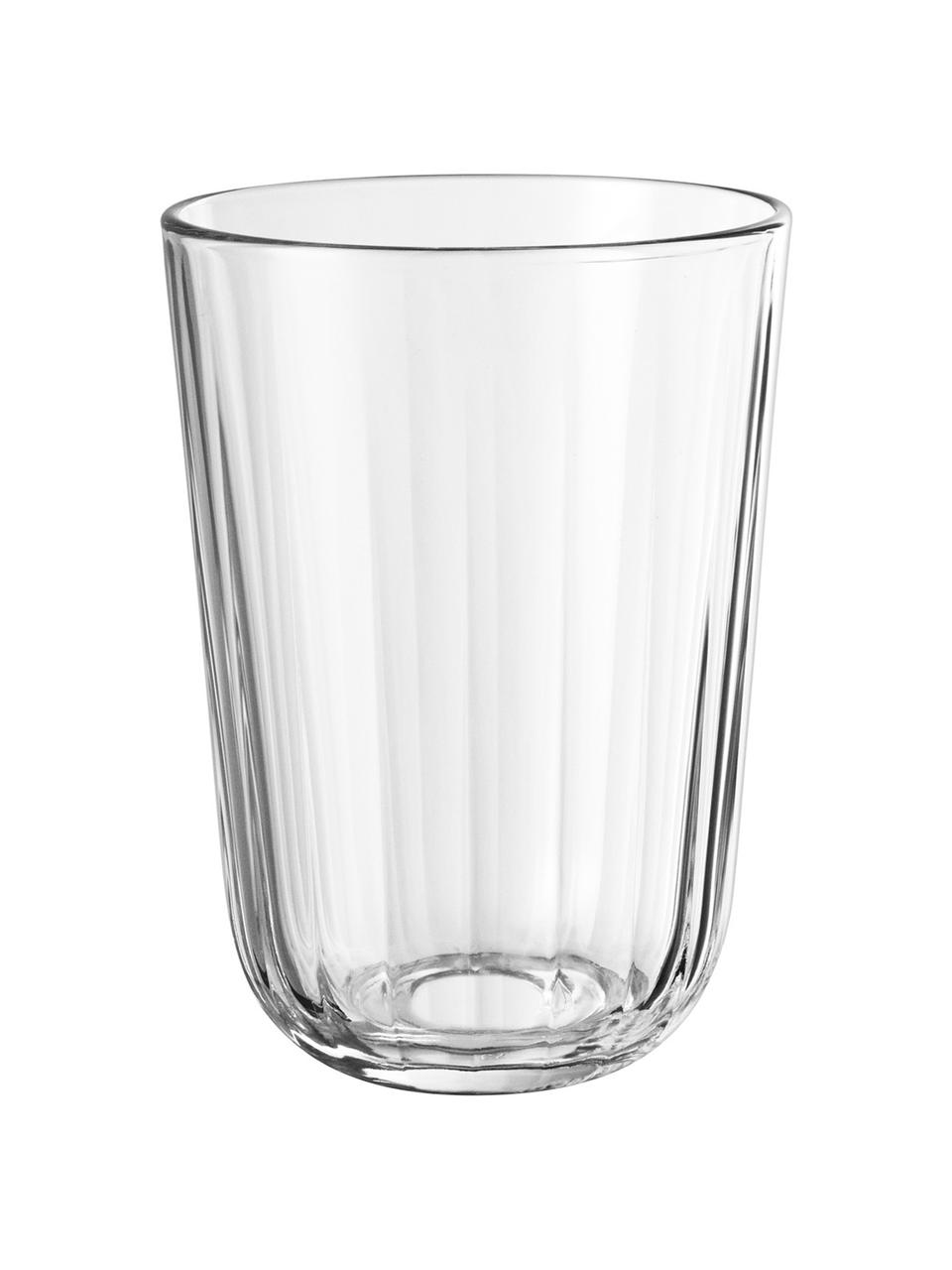 Thermogläser Facette aus gehärtetem Glas, 4 Stück, Glas, Transparent, Ø 9 x H 12 cm