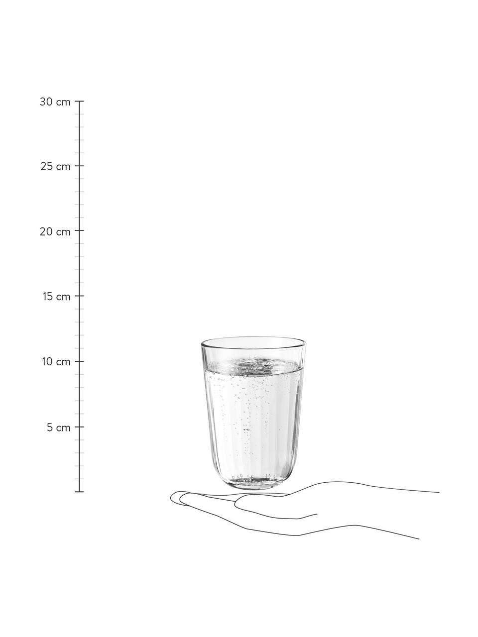 Thermogläser Facette aus gehärtetem Glas, 4 Stück, Glas, Transparent, Ø 9 x H 12 cm