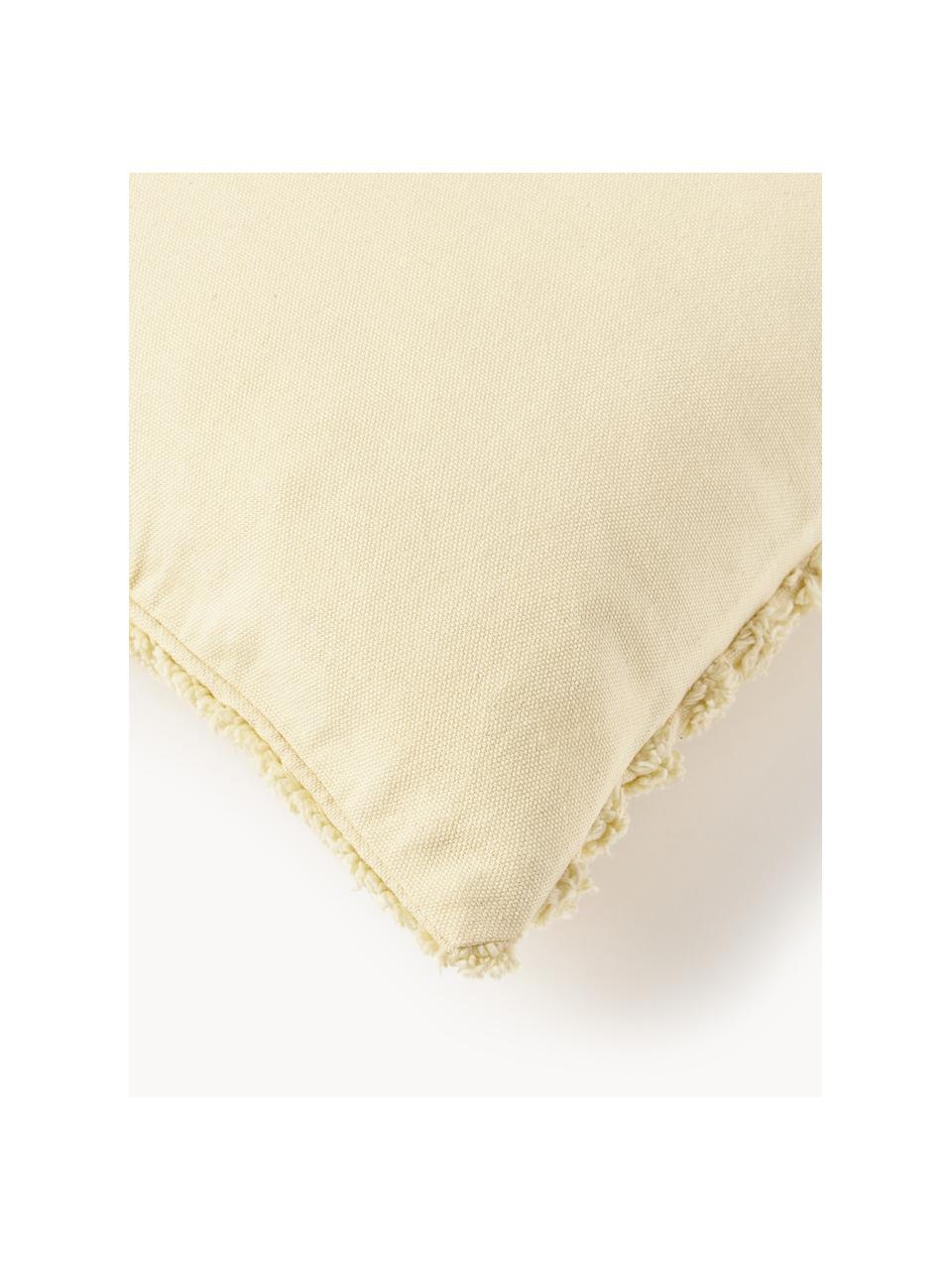 Funda de cojín de algodón Bell, 100% algodón, Amarillo claro, An 30 x L 50 cm