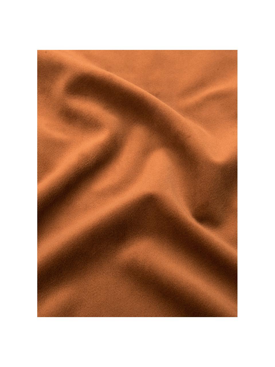 Funda de cojín de terciopelo bordada Stars, Naranja, An 45 x L 45 cm