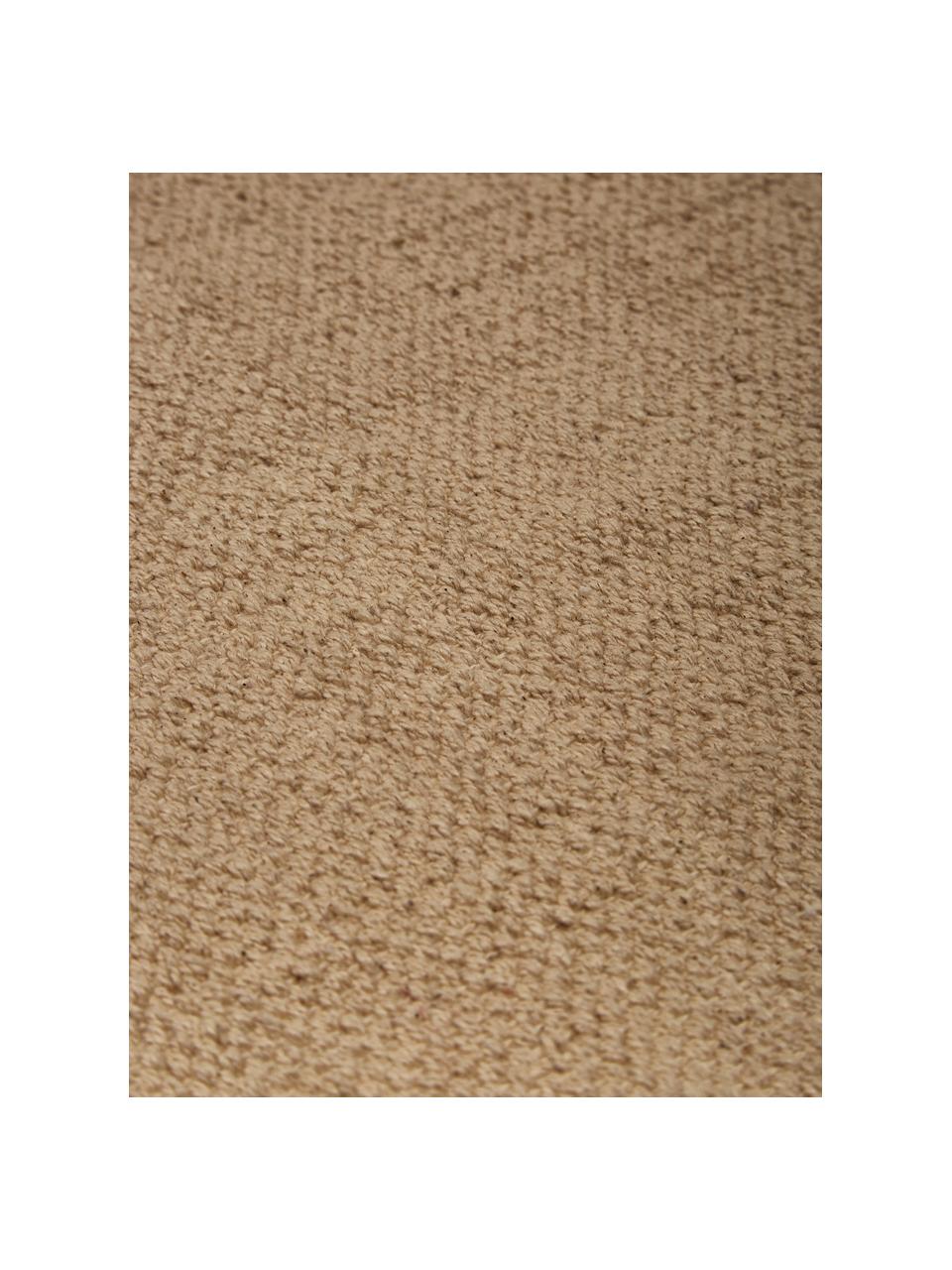 Ręcznie tkany dywan z bawełny Agneta, 100% bawełna, Jasny brązowy, S 70 x D 140 cm (Rozmiar XS)