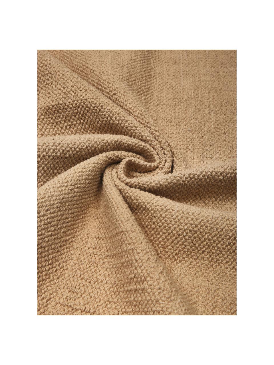 Ręcznie tkany dywan z bawełny Agneta, 100% bawełna, Jasny brązowy, S 70 x D 140 cm (Rozmiar XS)