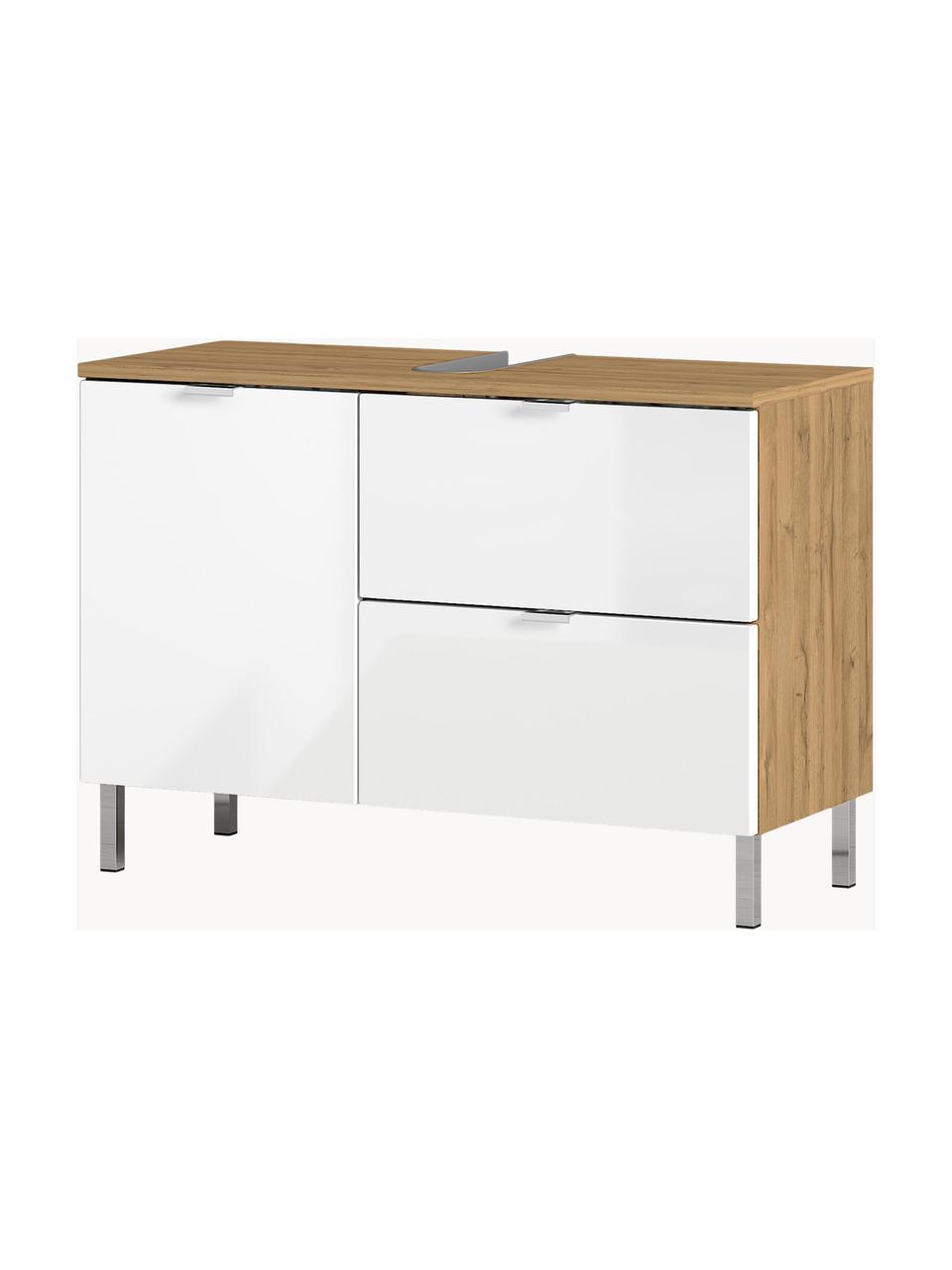 Meuble sous vasque Sydney, larg. 60 cm, Bois, blanc, larg. 60 x long. 56 cm